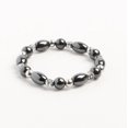 thumbnail image 2 of Semi-Precious Black Gemstone Bracelet, Stretch Bracelets Natural Hematite #72, 2 of 5