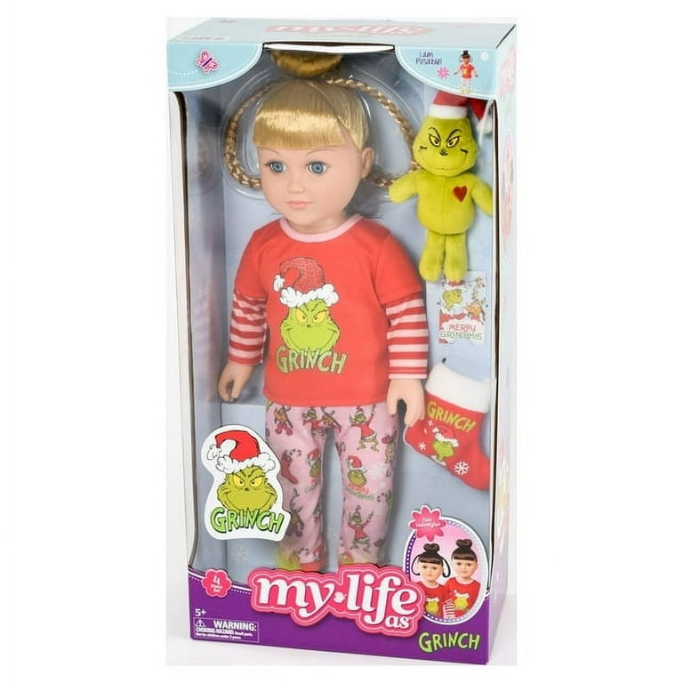 My Life As Poseable Grinch Sleepover 18 inch Doll Blonde Hair