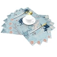 thumbnail image 2 of XMXT 6 Pcs Woven Placemats, Floral Kimono Print Stain Resistant Anti-Skid Placemat for Kitchen Table, 12 x 18 inches, 2 of 6