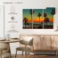 thumbnail image 4 of Elephant Stock Ny Beach Pier Wall Art - Horizontal Multi Panel Canvas - Living Room Wall Decor - Nautical Multi Panel - Orange And Teal Decor - 23" x 14", 4 of 4