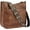 Brown, variant on Crossbody Purses for Women Trendy Vegan Leather Purses Bucket Hobo Bags Handbags with Adjustable Guitar Strap