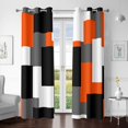 thumbnail image 1 of Cortinas opacas, color naranja Tyrot, 100% opacas, 214 x 213 cm, 2 paneles, 1 of 7