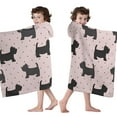 thumbnail image 4 of Scottish Terrier Hooded Bath Towel，60"x35" for Ages 3 To 12 Kids, Quick Dry Lightweight Soft Microfiber Hood Beach Towel Cover Up for Kids, 4 of 7