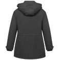 thumbnail image 2 of Chrisuno Winter Coats For Women Plus Size Jackets Women's Fashion Coat Warm Long Puffer Classic Water-Repellent Thicken Parka With Removable Hood Dark Grey 4X, 2 of 5