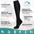 thumbnail image 6 of 3 Pairs Copper Compression Socks for Women & Men Circulation 15-20 mmhg - Better Blood Flow, Swelling, Best Support for Medical, Running, Nursing, 6 of 7