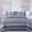 Blue, variant on Boho Quilt Queen Size Purple Blue Bohemian Bed Decor Bedspread for All Season 96"x90"