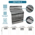 thumbnail image 7 of Table Runner Dresser Scarves 72 Inch Long, Northern Europe Striped Linen Dining Table Runners Rustic Gray and Black Tabletop Scarf for Wedding Holiday Party Kitchen, 7 of 7