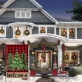 thumbnail image 5 of Welcome Christmas Red Tree Xmas Garden Flag Winter Small Burlap 12x18 Inch Vertical Double Sided Outside Yard Holiday Outdoor Farmhouse Decoration, 5 of 6