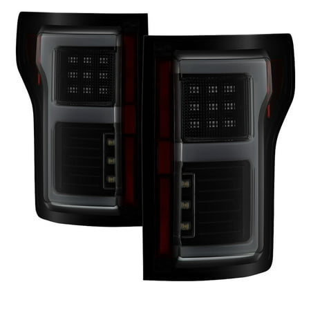 Spyder Auto 5085337 LED Tail Lights; Light Bar; Compatible w/Rear Blind Spot Sensor Only; Black