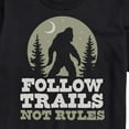 thumbnail image 3 of Instant Message - Follow Trails Not Rules Sasquatch - Men's Short Sleeve Graphic T-Shirt, 3 of 6