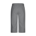 thumbnail image 5 of CHEEREAM Capri Pants for Mens Button Side Splited Cuff Elastic Drawstring Waist Cropped Palazzo Pants Casual Comfy Lightweight Sportwear, 5 of 9