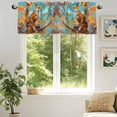 thumbnail image 6 of Fall Maple Valances for Windows, 42 x 12in, Leaf Animal Fox Watercolor Oil Painting Rod Pocket Kitchen Valance Curtain Light Filtering Window Treatments for Living Room Bedroom, 1 Panel, 6 of 7