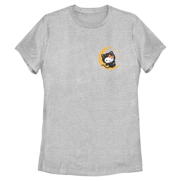 Womens Hello Kitty Black Cat Costume Party T Shirt