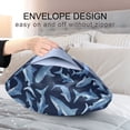 thumbnail image 4 of Yayeee Pillowcase Standard Size Set of 2 Satin Wrinkle Resistant Envelope Pillow Case, Watercolor Shark Pattern, 4 of 8