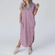 thumbnail image 3 of Vestido de Verano para Mujeres Impreso Manga Corta Cuello de Vuelta, Ocio Y Vestido de Verano Fluido con Mangas, 3 of 6