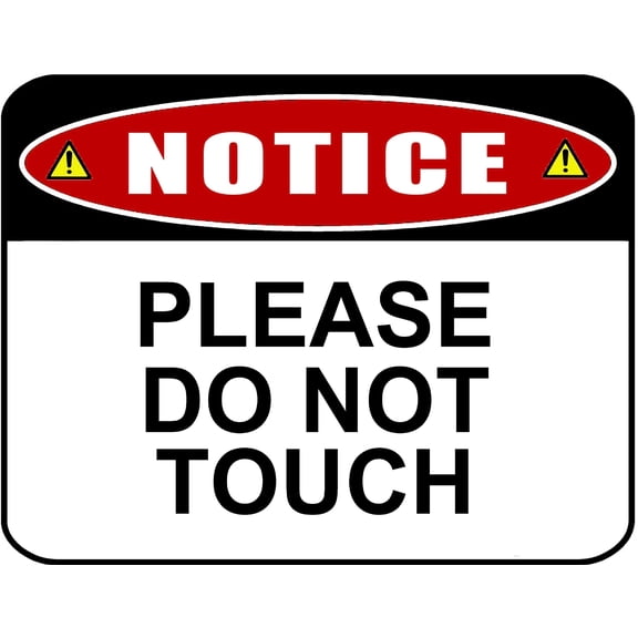 LED Light Up Red Flashing Blinking Attention Grabbing Laminated Sign Notice Please Do Not Touch