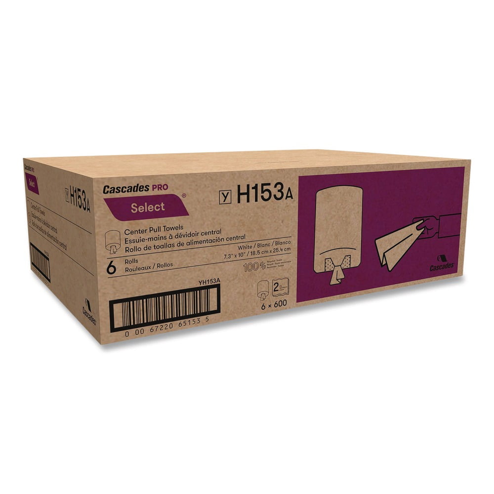 7.3 in. x 10 in. 2-Ply Select Center-Pull Paper Towels - White (6 Rolls/Carton)