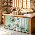 thumbnail image 6 of Green Floral Cabinet Curtain 32"Wx55"L,Dustproof Pantry Door Curtain W/ Self Adhesive Tape,Country Rustic Ombre Painting Art Watercolor Tall Storage Cover Privacy Drape for Bathroom Kitchen, 6 of 9