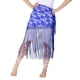 thumbnail image 1 of Bufanda de Baile Yuyangstore de cadera Larga con Flecos Y Encaje Floral azul, 1 of 8