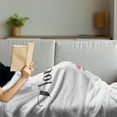 thumbnail image 3 of I Love You Soft Flannel Fleece Throw Blanket, Grunge Style Seductive Female Smooch with Red Colored Lipstick, Cozy Plush for Indoor and Outdoor Use, 70" x 90", Dark Coral Grey, by Ambesonne, 3 of 5