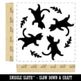 thumbnail image 2 of Dancing Walking Cats Pattern Self-Inking Rubber Stamp Ink Stamper - Blue Ink - Large 1-1/2 Inch, 2 of 7
