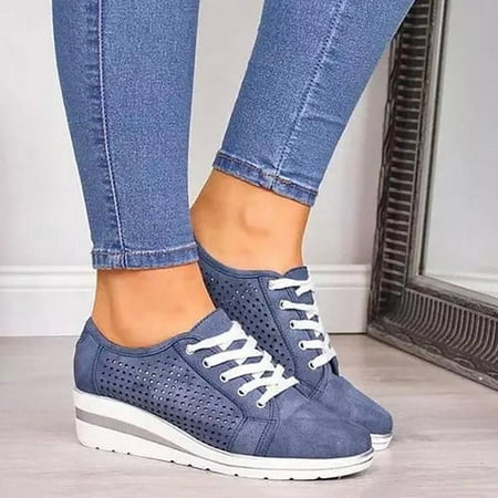 

Green women shoes 2021 fashion breathable platform wedge shoes sneakers women plus size casual shoes woman zapatos de mujer
