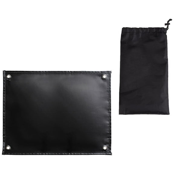 Fiberglass Fire Blanket for Outdoor Use Durable Heat Resistant Emergency Protection 1 Piece Black