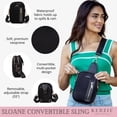 thumbnail image 2 of Kedzie Women's Neoprene Convertible Sling Bag with Adjustable Strap, Black, 2 of 6