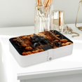 thumbnail image 6 of Halloween Portable PU Leather Jewelry Organizer Stand Display Case Earring Organizer with Removable Compartment, 6 of 6
