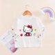thumbnail image 2 of Camiseta de manga larga de verano para niñas de Hello Kitty, camisetas falsas de dos piezas de estilo extranjero para bebés, camisetas con protección solar para niños, ropa para niños, 2 of 4