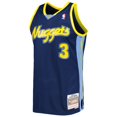 thumbnail image 2 of Men's Mitchell & Ness Allen Iverson Navy Denver Nuggets Hardwood Classics Swingman Jersey, 2 of 3