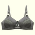 thumbnail image 3 of Bigersell Modern/Fitted Bra Push up Bra Cotton Bras Ladies Push-up Bra Style B95 Classic Bra Women Seamless Bra Feature Workout Bra Hook & Eye Bra Closure , Dark Gray 3XL, 3 of 4