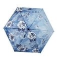 thumbnail image 2 of Paraguas plegable Yinane 6 varillas Ligero compacto para viaje Azul, 2 of 8