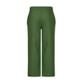 thumbnail image 5 of Men's Classic-FIT Solid Casual Fashion Pockets Elastic Waist Long Pants Trousers Pantalones Para Hombre Army Green S, 5 of 6