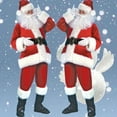 thumbnail image 1 of Adult Christmas Santa Claus Costume Outfit Set Xmas Cosplay Costume, 1 of 4