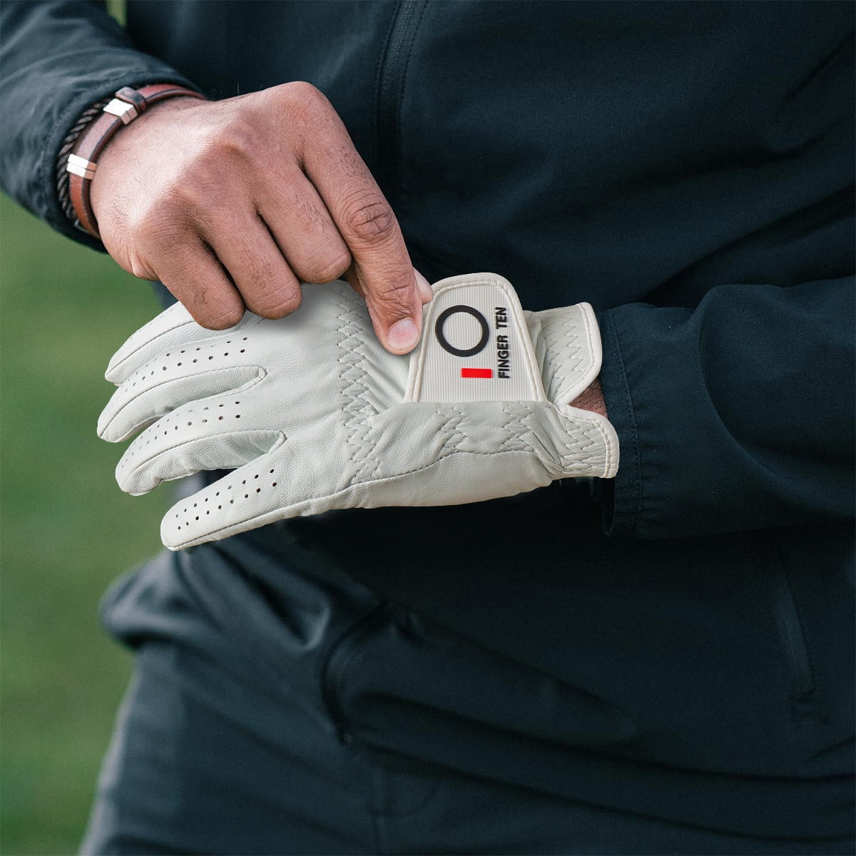Golf Gloves Men Right Handed Golfer Cabretta Leather Left Hand 2 Pack, Men's Golf Soft Enhance Grip Fit Size from Small to XXL (White-2 Pack, X-Large, Left)