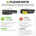 thumbnail image 2 of Laptop Battery For Lenovo ThinkPad T500 W500 42T4619 42T4621 42T4622 42T4623 42T4651 42T4670 42T4777 42T4778 42T5232 42T5233 92P1132 92P1133 92P1134 92P1137 92P1138 92P1139 6Cell, 2 of 10