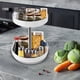 thumbnail image 5 of Organizador de Especias de 2 Niveles, Bandeja con Rotación de 360 grados,  Giratoria de Altura Ajustable, Estante de Almacenamiento para Condimentos de Cocina, 5 of 8
