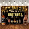 thumbnail image 4 of Fondo de cumpleaños con temática de whisky, fondo fotográfico vintage, decoración de fiesta en dorado y negro, pancarta para mesa de pastel para hombres, 30, 40 y 50 años, 4 of 5