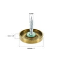 thumbnail image 2 of Mirror Screws, Decorative Cap Fasteners Cover Nails, Electroplated, Bright Golden 25mm/1" 8 pcs, 2 of 7