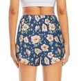 thumbnail image 4 of Vsdgher Flower Print Women's Running Double Layer Shorts High Waisted with Pockets Elastic Yoga Workout Athletic Gym Sports, 4 of 8