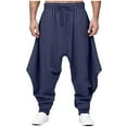 thumbnail image 2 of Kakii Men's Harem Pants Loose Stretchy Waist Casual Hippie Trousers, 2 of 5
