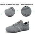 thumbnail image 3 of Men's Casual Shoes Fashion Leather Lightweight Comfort Handmade Sneakers Outdoor Walking Chukka Commuting Driving Beck Gray 8.5 US, 3 of 7