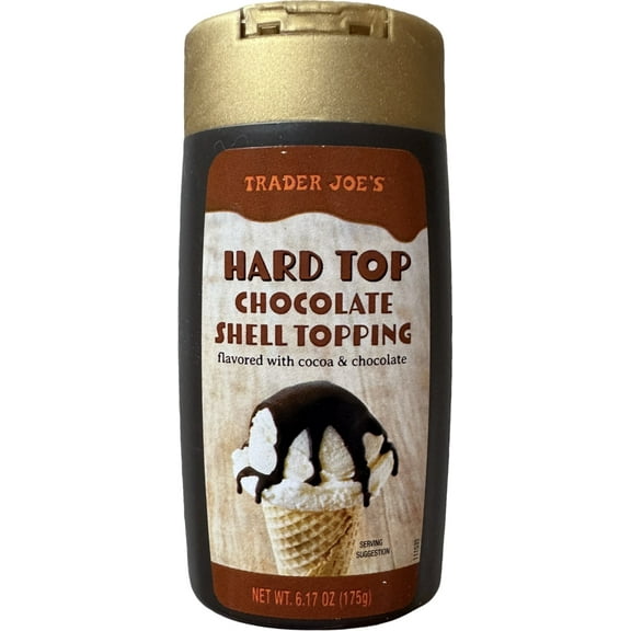 Trader Joe's Hard Top Chocolate Shell Topping, Flavored with Cocoa & Chocolate (6.17 oz)