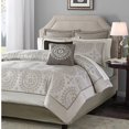 thumbnail image 1 of Madison Park Ensemble de Couette Jacquard 12 Pièces, Grand, Beige, 1 of 4