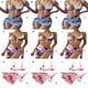 thumbnail image 3 of Advancent Traje de baño de tres piezas para mujer, traje de baño dividido teñido estampado, traje de baño sin mangas para vacaciones en la playa, traje Type2 NO2 Advancent OD021114-03, 3 of 6