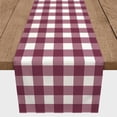 thumbnail image 3 of Creative Products Buffalo Check Burgundy 16x72 Poly Twill Table Runner, 3 of 3