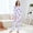 Lavender-Colored Flowers, variant on Women's Pajama Set Multi Size Available Long Sleeve Sleepwear For Ladies Lavender-colored Flowers