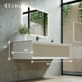 thumbnail image 2 of Eviva Nets 44 Inch Natural Oak and Black Wall Mount Modern Bathroom Vanity, 2 of 7