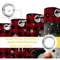 thumbnail image 4 of Fsddascl Red Plaid Snowman Christmas Blackout Curtains for Bedroom/Living Room, Thermal Insulated Kitchen Curtains, Winter Snowflake Xmas Gifts Grommet Darkening Window Treatment Drapes 27.5"x39"x2, 4 of 6